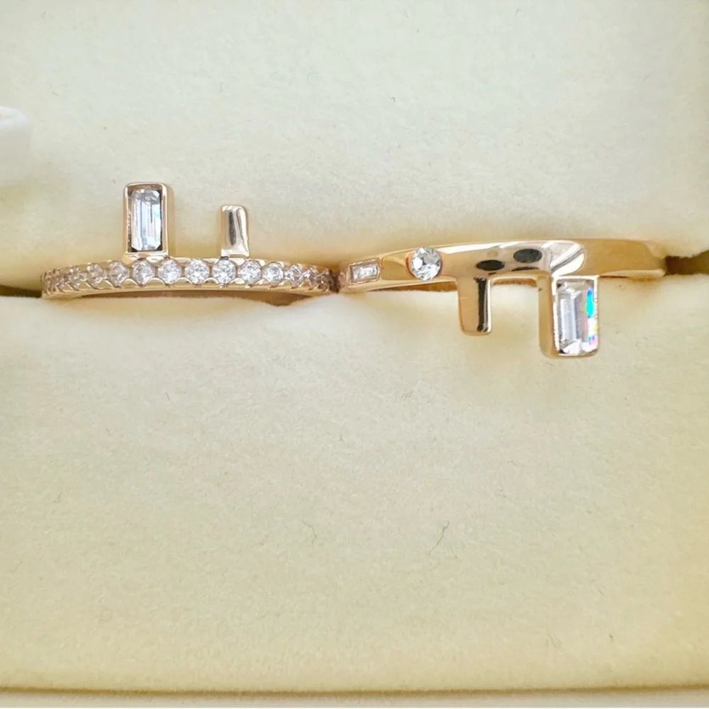 FENDI set of two stacking rings NEW - Picture 2 of 4